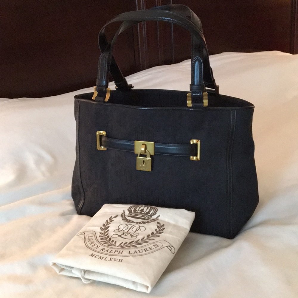 New Ralph Lauren Signature Black Bag